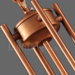 6 lys rustik hytte integreret metal lysekrone