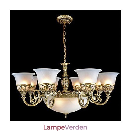 Bronze lysekrone Eleven Lights Moire Glas European Retro Classic Bronze lysekrone Eleven Lights Moire Glas European Retro Classic