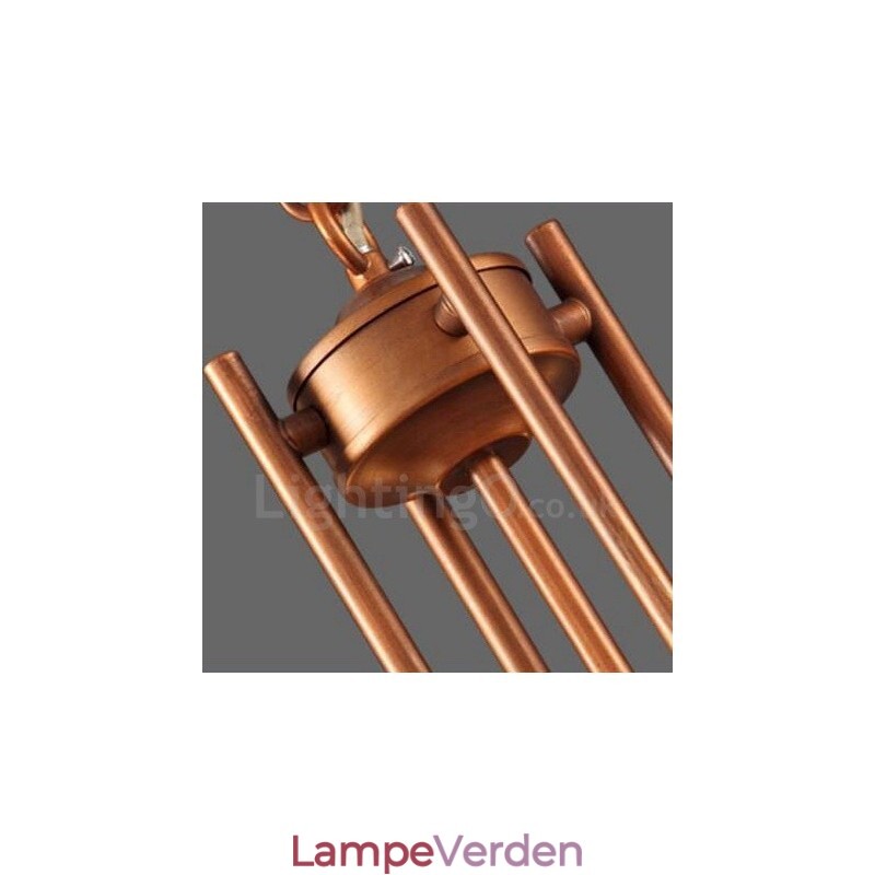 8 lys rustik hytte integreret metal lysekrone
