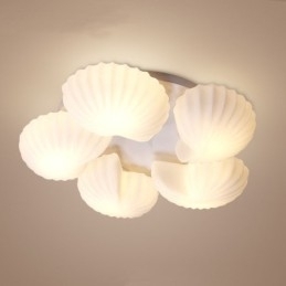 Conch 5 Light traditionel klassisk integreret lysekrone med glasskærm