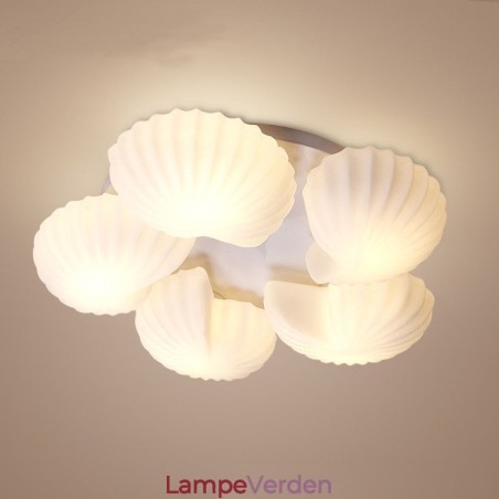 Conch 5 Light traditionel klassisk integreret lysekrone med glasskærm Conch 5 Light traditionel klassisk integreret lysekrone med glasskærm