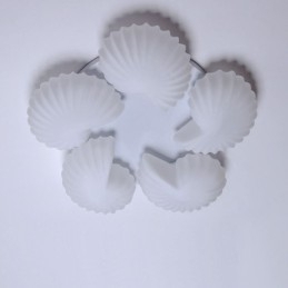Conch 5 Light traditionel klassisk integreret lysekrone med glasskærm