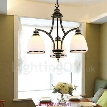 3 lys rustik hytte integreret metal lysekrone