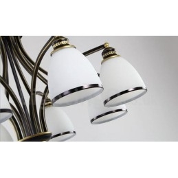 8 lys rustik hytte integreret metal lysekrone