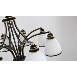 8 lys rustik hytte integreret metal lysekrone