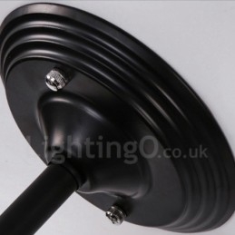 6 lys rustik hytte integreret lysekrone