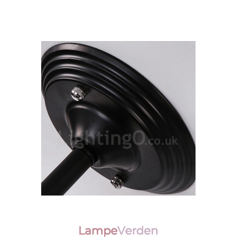 6 lys rustik hytte integreret lysekrone