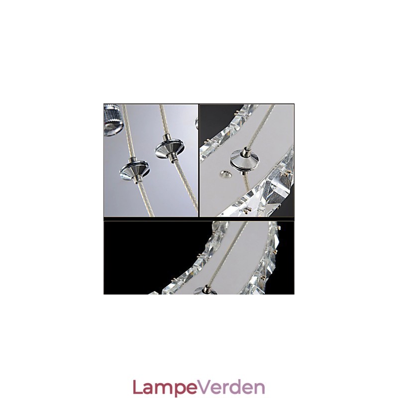 Krystal pendel moderne belysning tre ringe D204060 K9 store krystal loftslamper armaturer