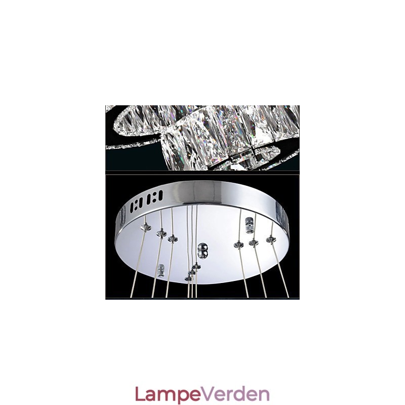 Krystal pendel moderne belysning tre ringe D204060 K9 store krystal loftslamper armaturer