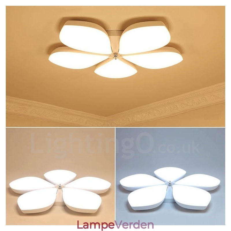 5 Lys Moderne Moderne Integreret Metal Flush Mount Light