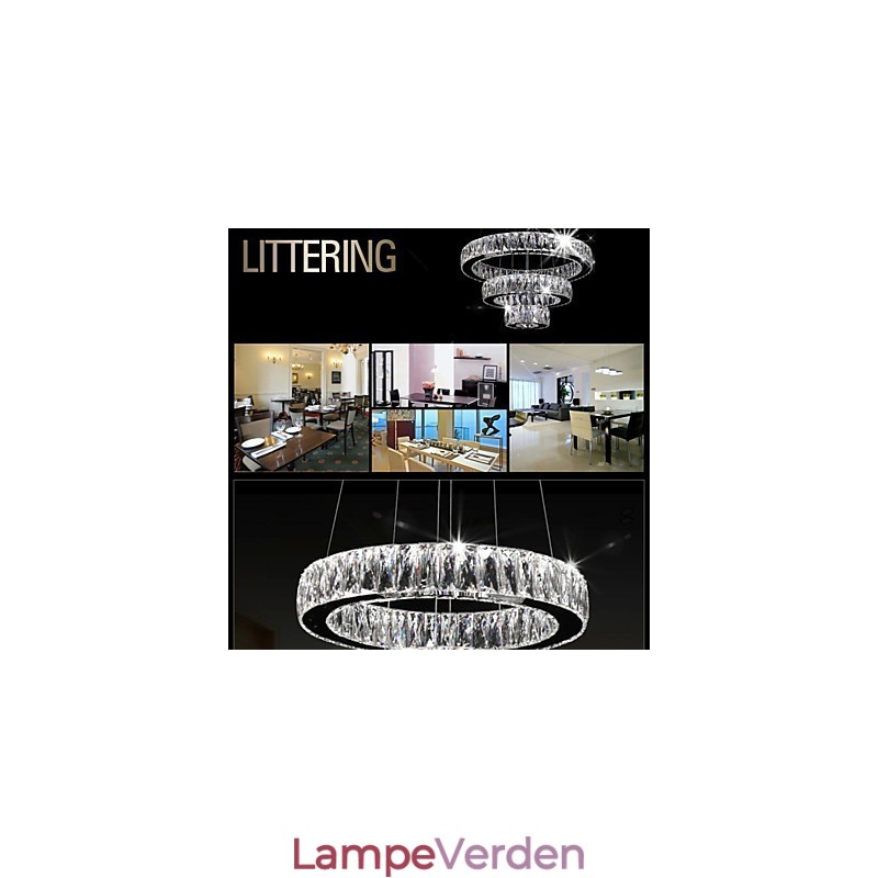 Krystal pendel moderne belysning tre ringe D204060 K9 store krystal loftslamper armaturer