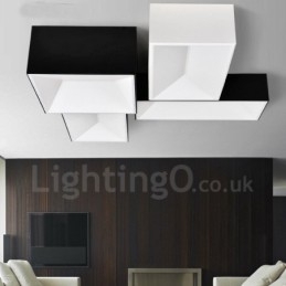 Moderne moderne integreret metal flush Mount Light