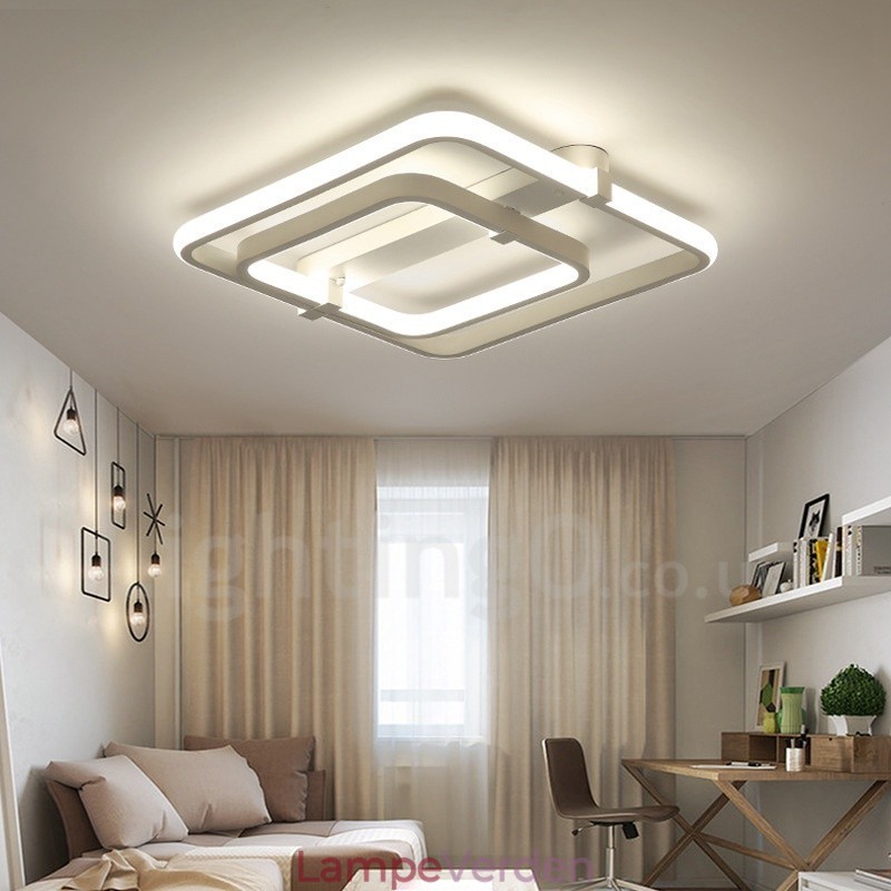 2 Ringe Moderne Moderne Integreret Flush Mount Light