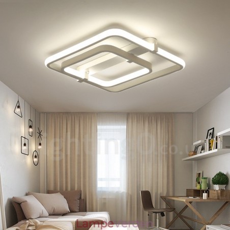 2 Ringe Moderne Moderne Integreret Flush Mount Light 2 Ringe Moderne Moderne Integreret Flush Mount Light