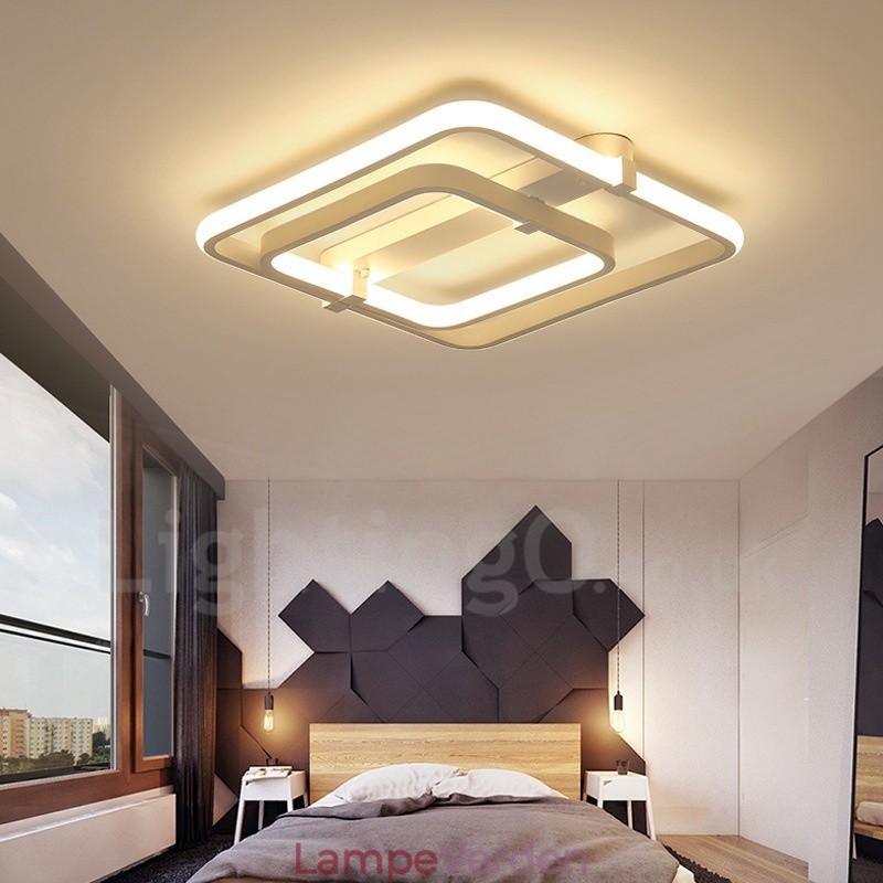 2 Ringe Moderne Moderne Integreret Flush Mount Light