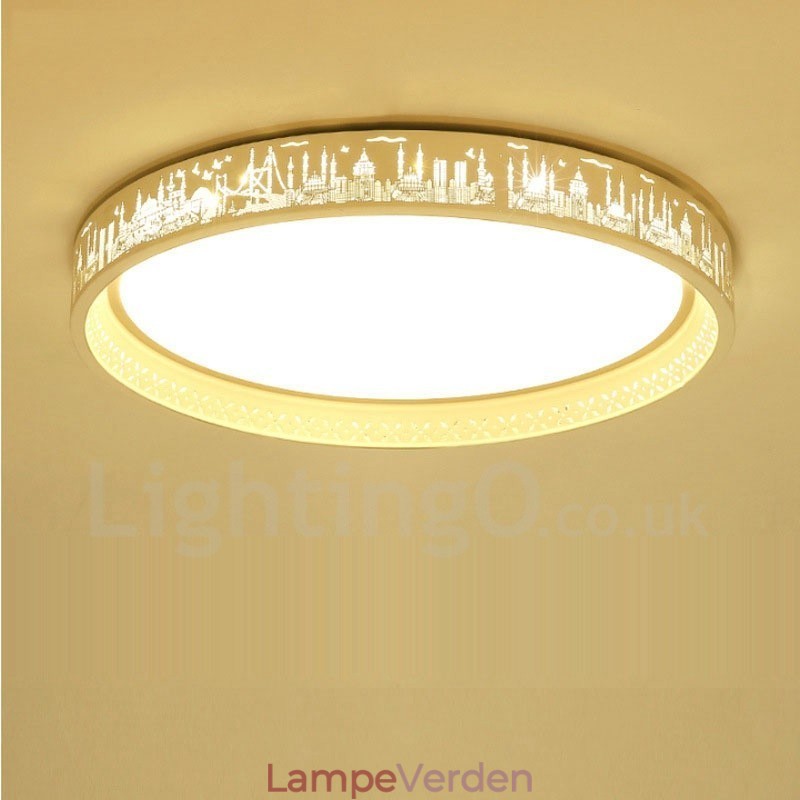 Moderne moderne integreret metal flush Mount Light