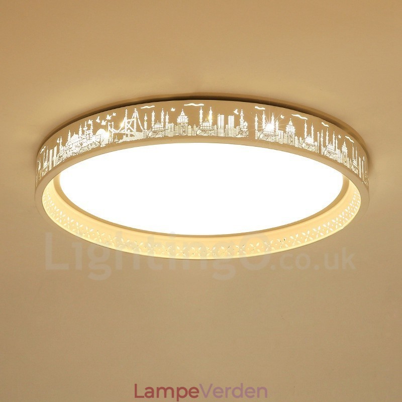 Moderne moderne integreret metal flush Mount Light