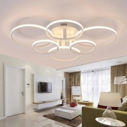 6 Lys Moderne Moderne Integreret Metal Flush Mount Light