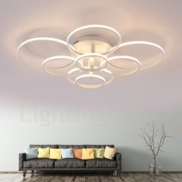 8 Lys Moderne Moderne Integreret Metal Flush Mount Light
