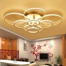 8 Lys Moderne Moderne Integreret Metal Flush Mount Light