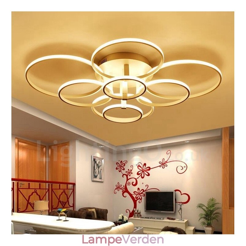 8 Lys Moderne Moderne Integreret Metal Flush Mount Light