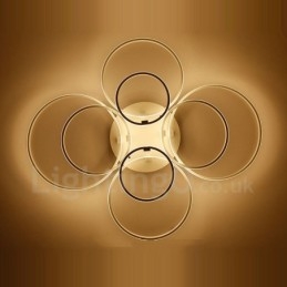 8 Lys Moderne Moderne Integreret Metal Flush Mount Light