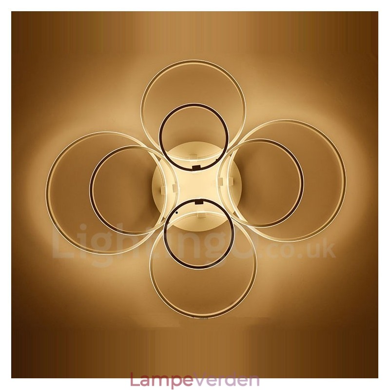 8 Lys Moderne Moderne Integreret Metal Flush Mount Light