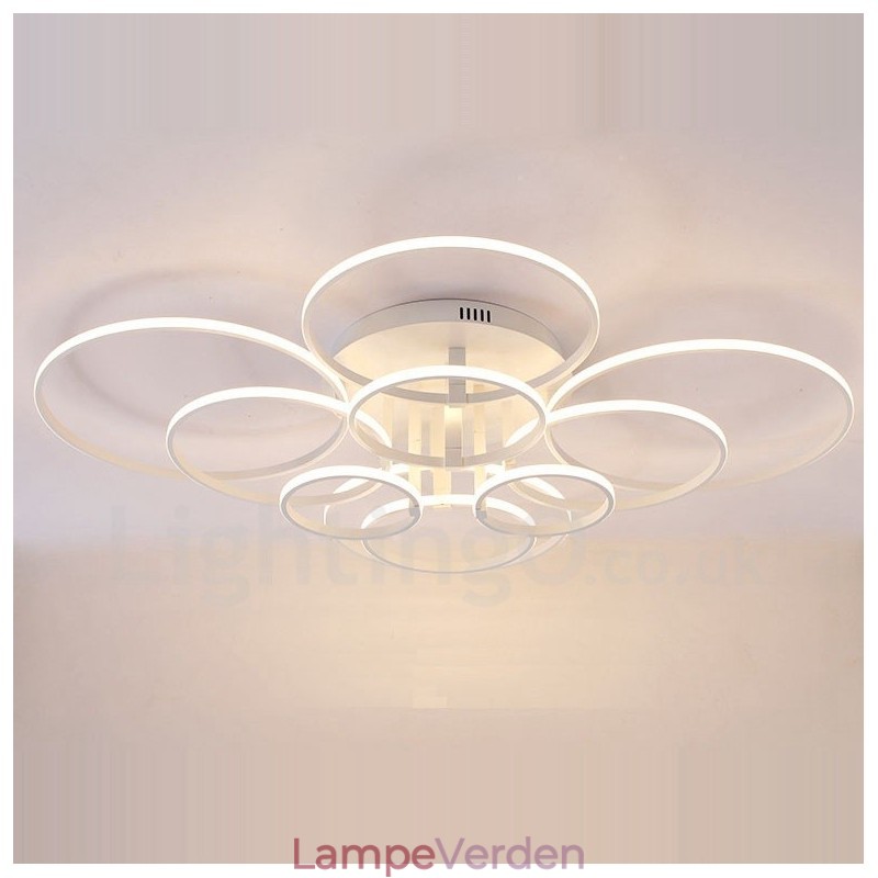 10 Lys Moderne Moderne Integreret Metal Flush Mount Light