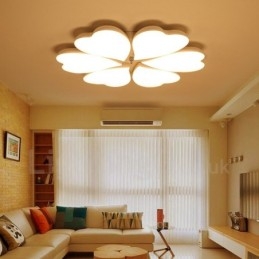 6 Lys Moderne Moderne Integreret Metal Flush Mount Light