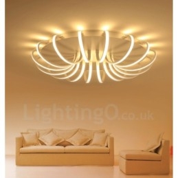 Moderne moderne integreret metal flush Mount Light