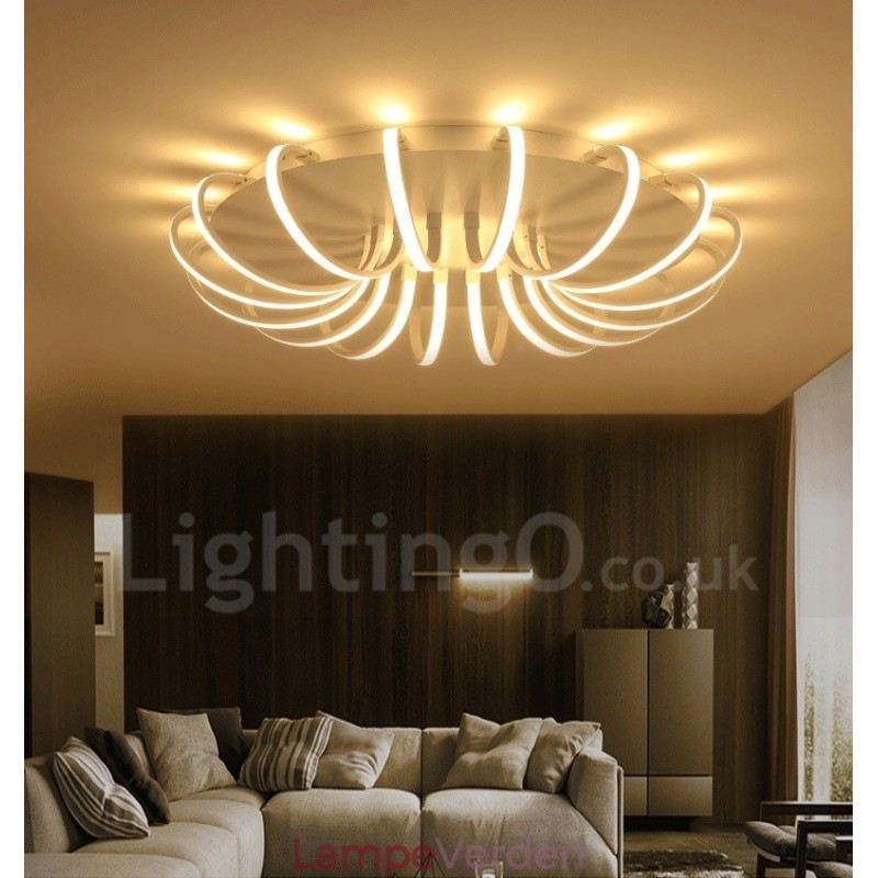 Moderne moderne integreret metal flush Mount Light