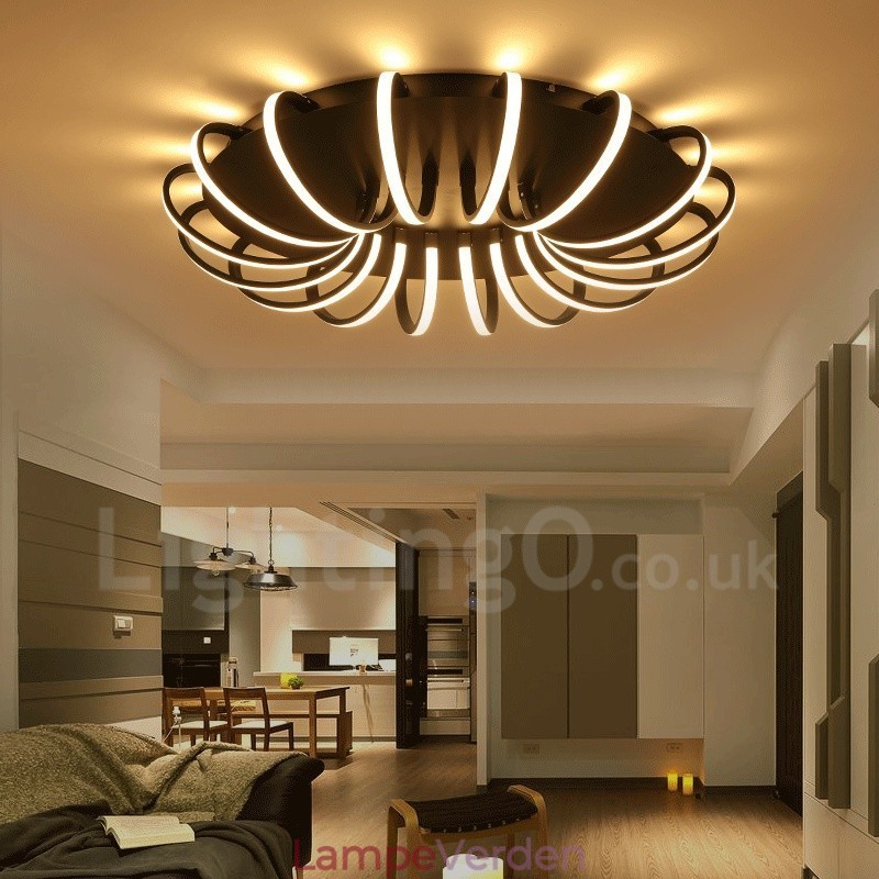Moderne moderne integreret metal flush Mount Light