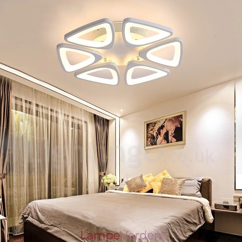 6 Lys Moderne Moderne Integreret Flush Mount Light