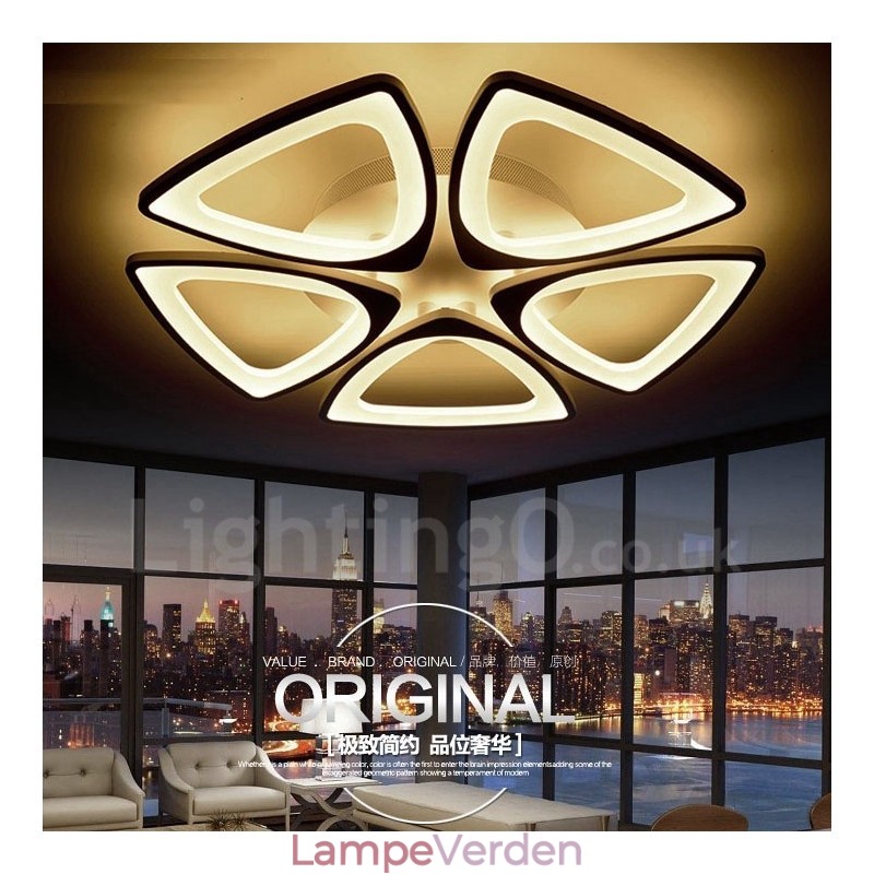 5 Lys Moderne Moderne Integreret Flush Mount Light