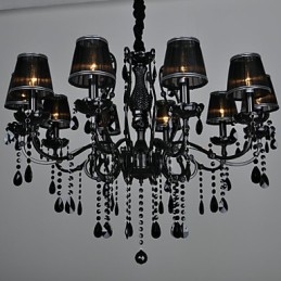 Lysekrone Crystal Modern Contemporary Crystal 10 Light Metal