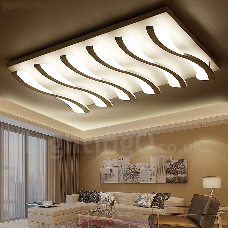 6 Lys Moderne Moderne Integreret Flush Mount Light