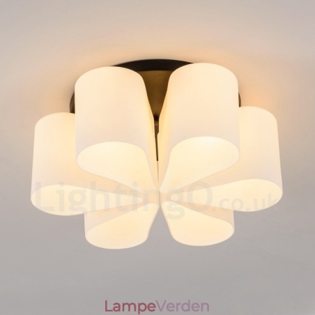 6 Light Rustic Lodge Integreret Flush Mount Light 6 Light Rustic Lodge Integreret Flush Mount Light