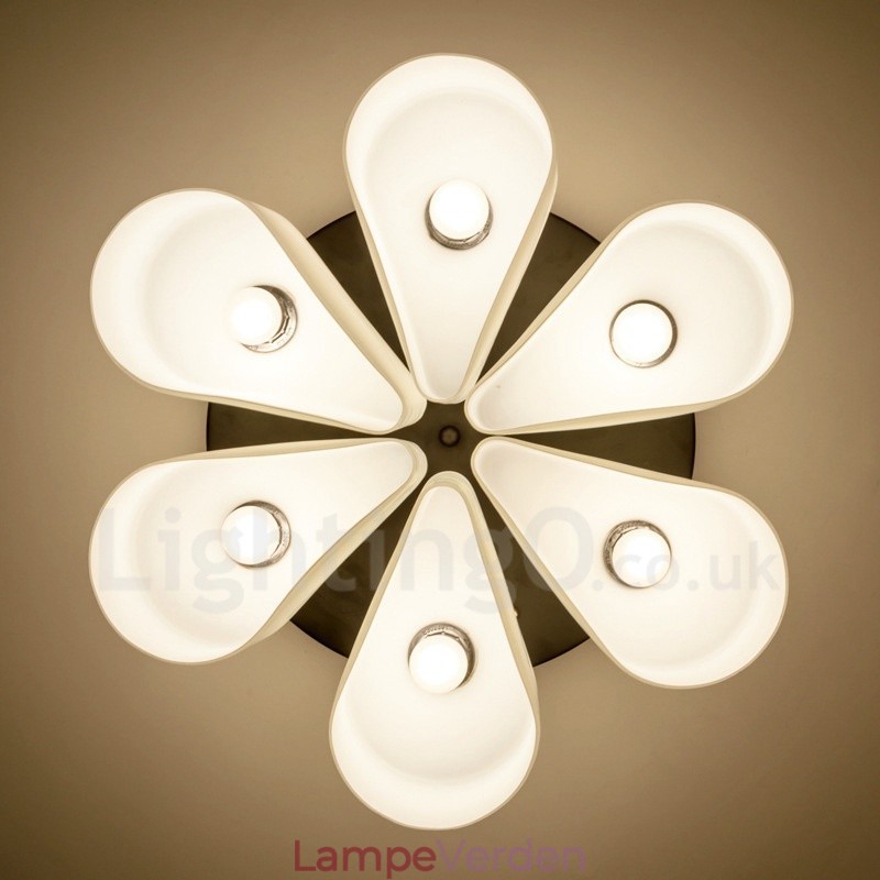 6 Light Rustic Lodge Integreret Flush Mount Light