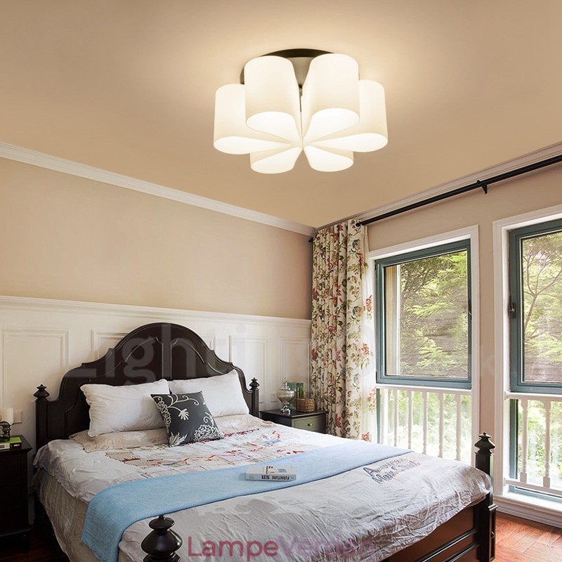 6 Light Rustic Lodge Integreret Flush Mount Light