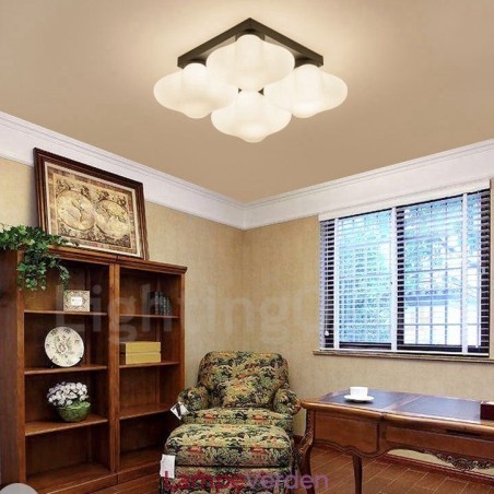 4 Light Rustic Lodge Integreret Flush Mount Light 4 Light Rustic Lodge Integreret Flush Mount Light