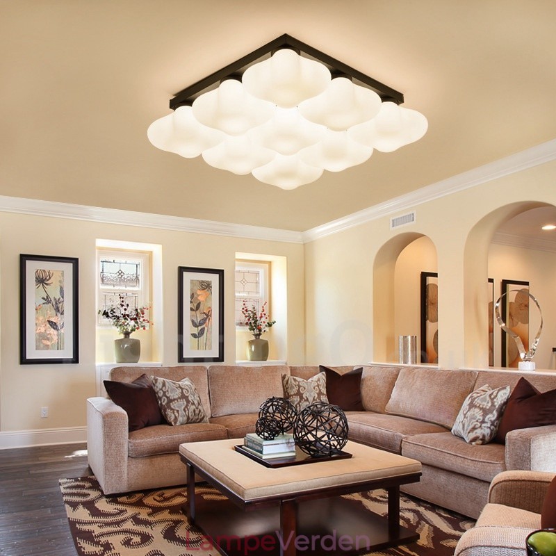 9 Light Rustic Lodge Integreret Flush Mount Light