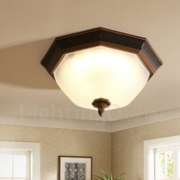 Rustik Lodge Integreret Flush Mount Light