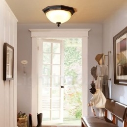 Rustik Lodge Integreret Flush Mount Light