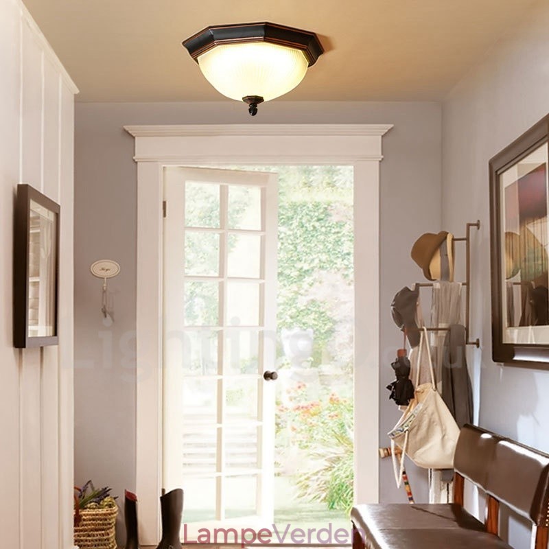 Rustik Lodge Integreret Flush Mount Light