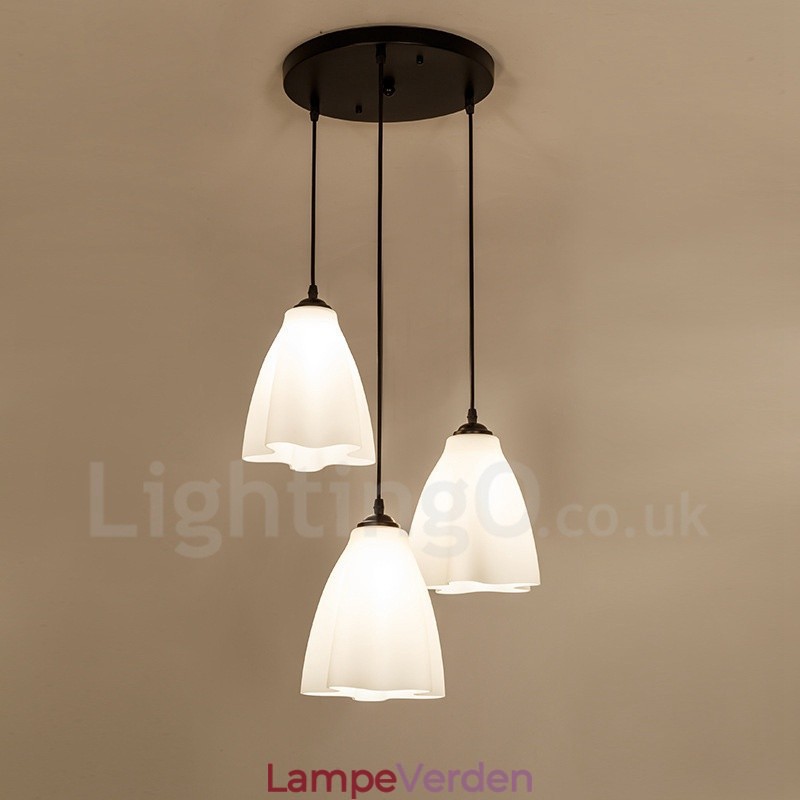 3 lys Traditionel klassisk integreret metal pendel