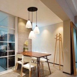 3 lys Traditionel klassisk integreret metal pendel