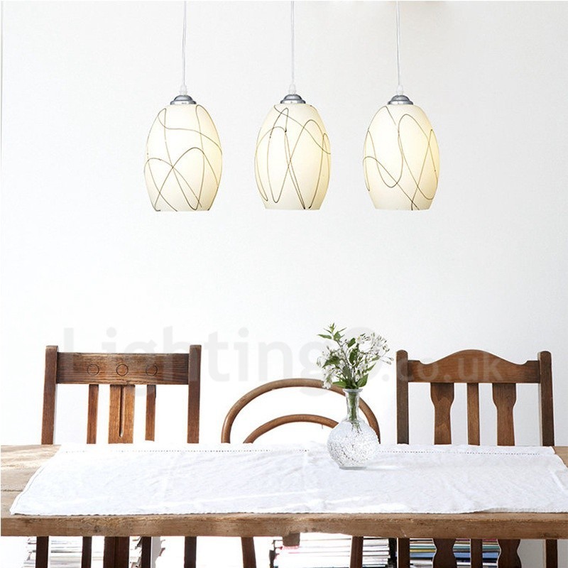 3 lys moderne moderne integreret metal pendel