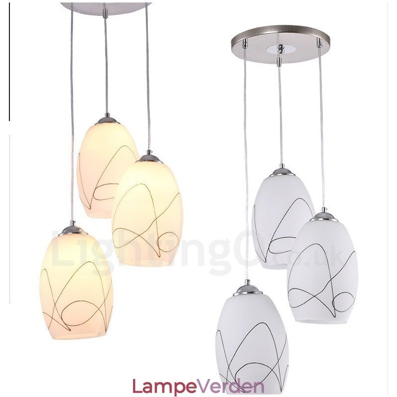 3 lys moderne moderne integreret metal pendel