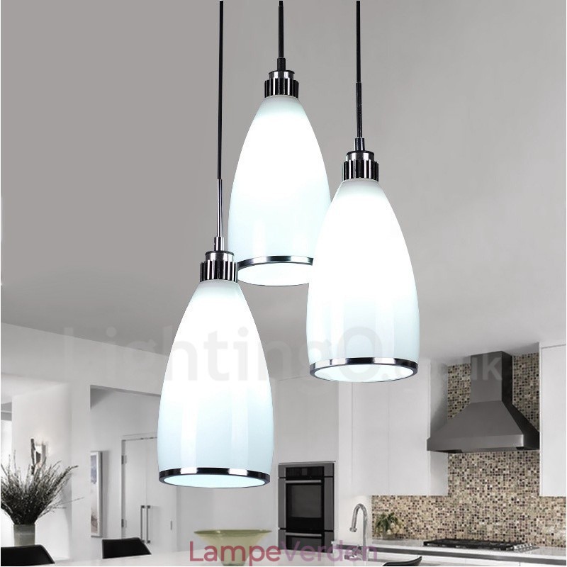 3 lys moderne moderne integreret metal pendel