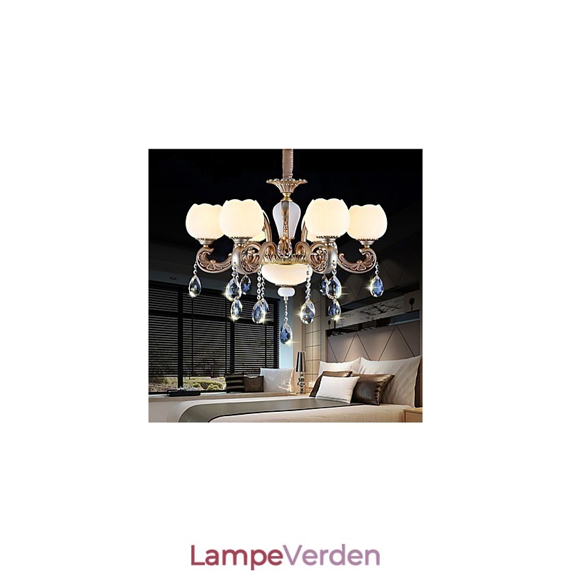 Europæisk stil krystal pendel kreativ koreansk amerikansk stil zinklegering Havelys